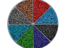 Пофарбована гумова крихта