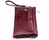 Клатч жіночий лаковий цвіт марсала, фото 5