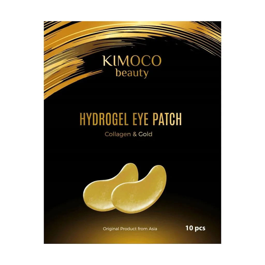 Гідрогелеві патчі для шкіри навколо очей Kimoco Beauty Hydrogel Eye Patch Collagen & Gold з колагеном та золотом, 10 шт, фото 1