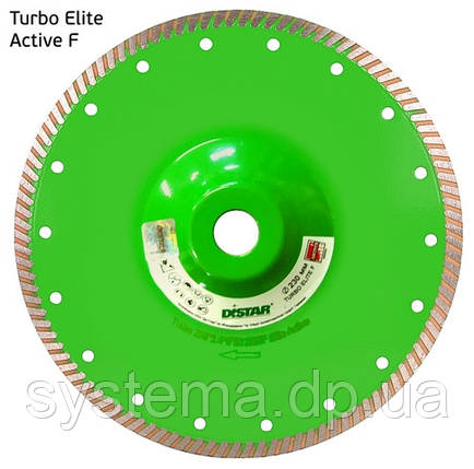 Круг алмазний відрізний Distar 1A1R Turbo 230x2,6x9x22,23/F Elite Active, фото 1