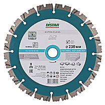 Круг алмазний відрізний Distar 1A1RSS/C3-H 232x2,6/1,8x12x22,23-16 Technic Advanced, фото 3