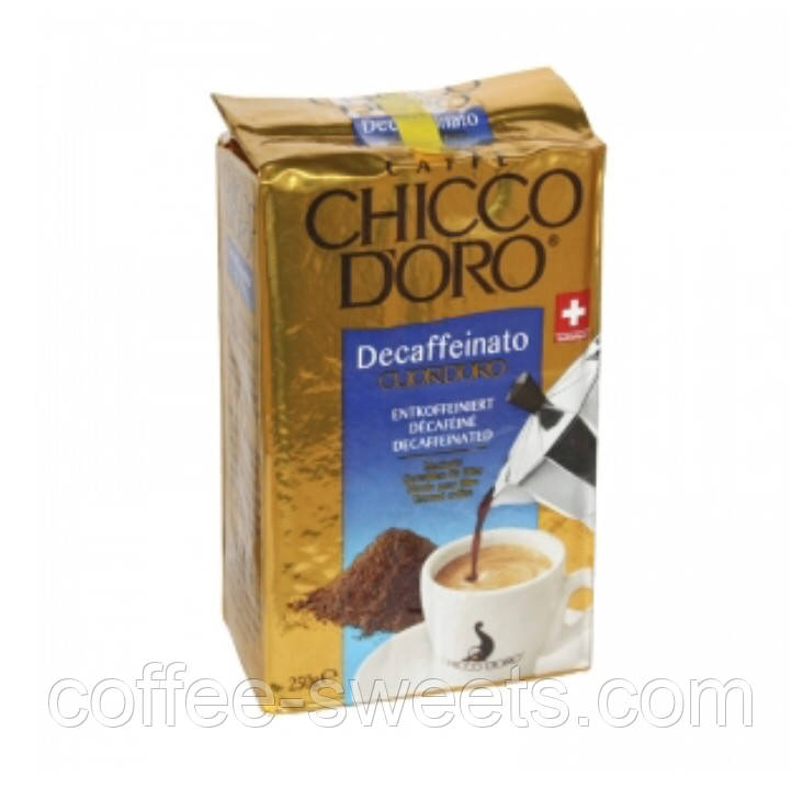 Кава мелена Chicco D'Oro Decaffeinato 250г без кофеїну