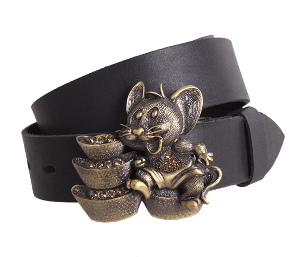 Жіночий ремінь з натуральної шкіри BLX2501-03 чорний, фото 1