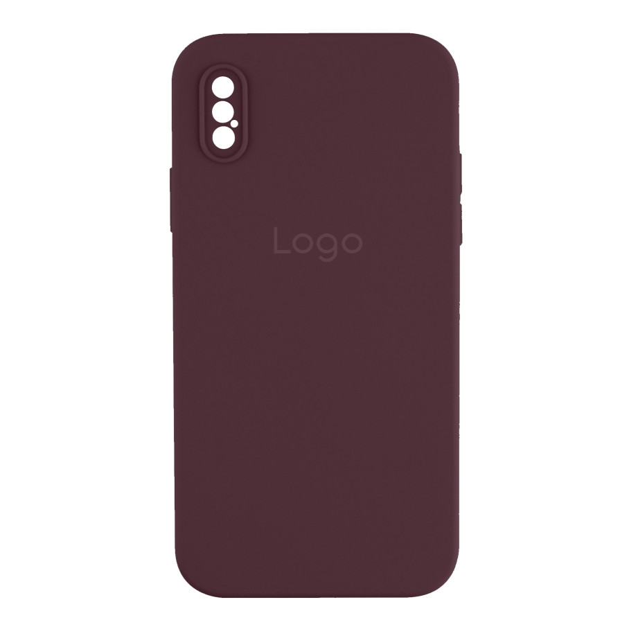 Чохол Silicone Case Square Full Camera для iPhone Xs Max Колір 42.Maroon, фото 1