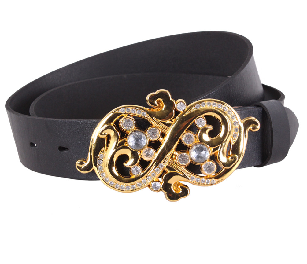 Жіночий ремінь з натуральної шкіри BLX2501-42 чорний, фото 1