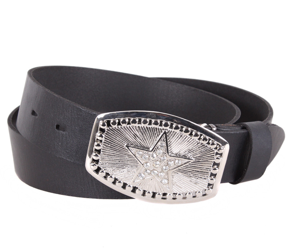 Жіночий ремінь з натуральної шкіри BLX2501-49 чорний, фото 1