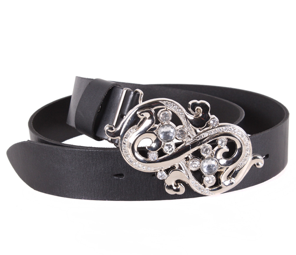 Жіночий ремінь з натуральної шкіри BLX2501-50 чорний, фото 1