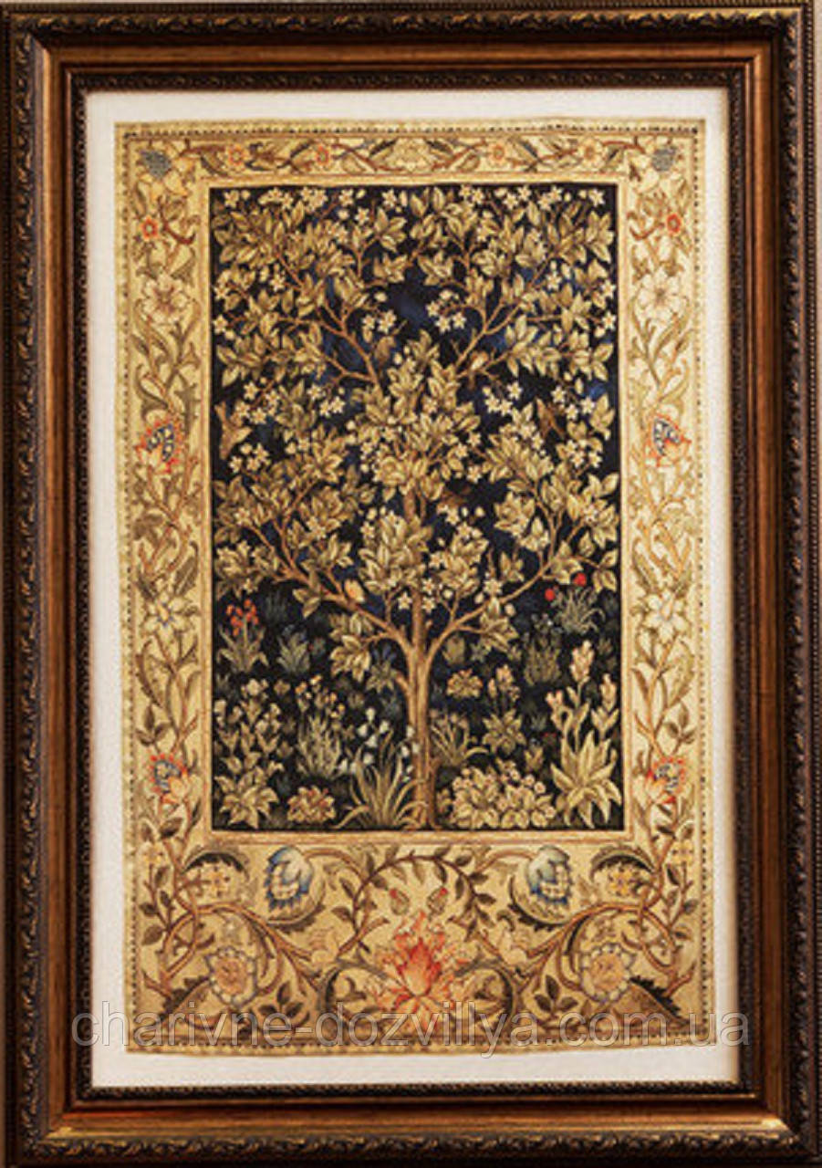 Набір алмазної вишивки (мозаїки) "Символ — Дерево бажань". Художник William Morris (40х61см)