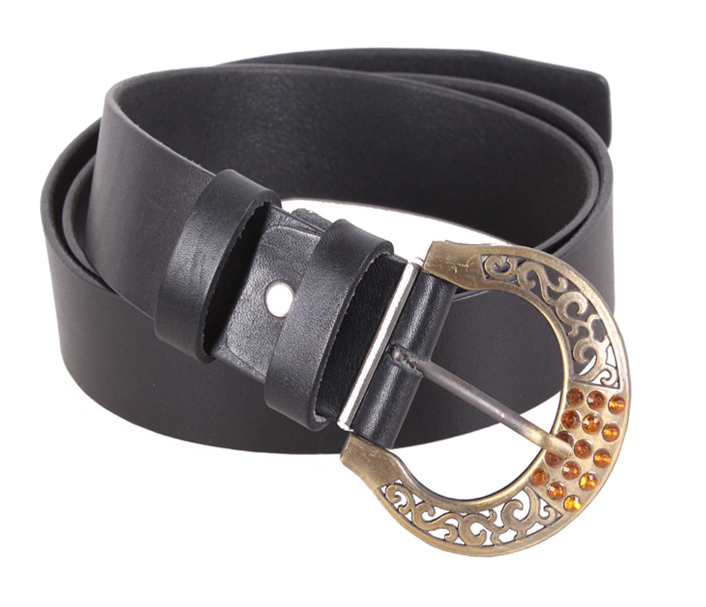 Жіночий ремінь з натуральної шкіри PRZ38044-02 чорний, фото 1