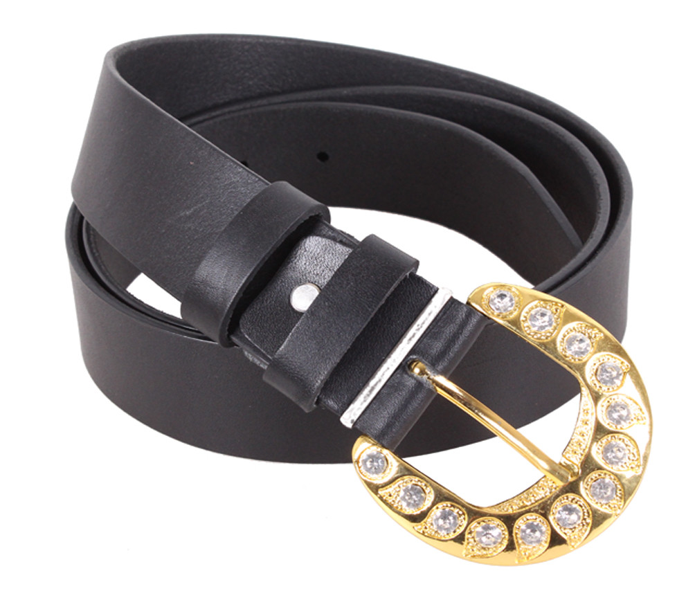 Жіночий ремінь з натуральної шкіри PRZ38044-07 чорний, фото 1