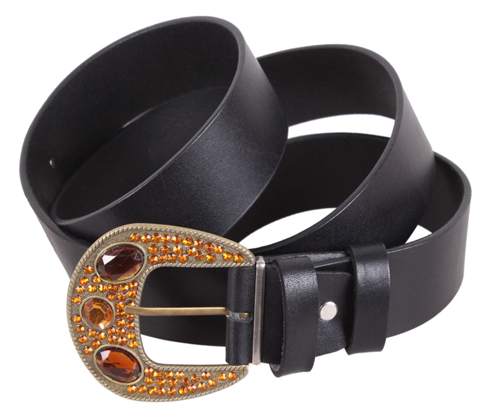 Жіночий ремінь з натуральної шкіри PRZ38044-13 чорний, фото 1