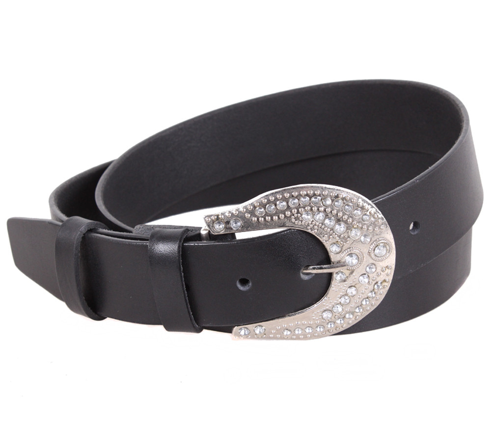 Жіночий ремінь з натуральної шкіри PRZ38044-19 чорний, фото 1