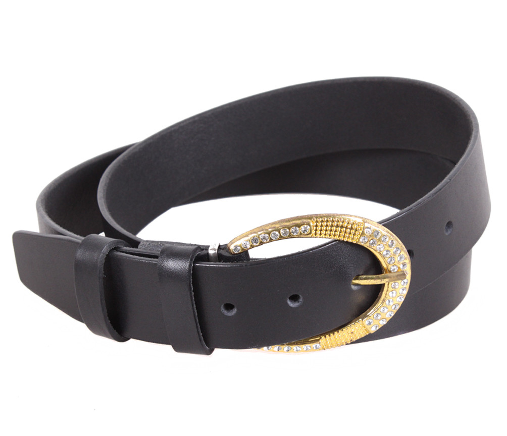 Жіночий ремінь з натуральної шкіри PRZ38044-20 чорний, фото 1