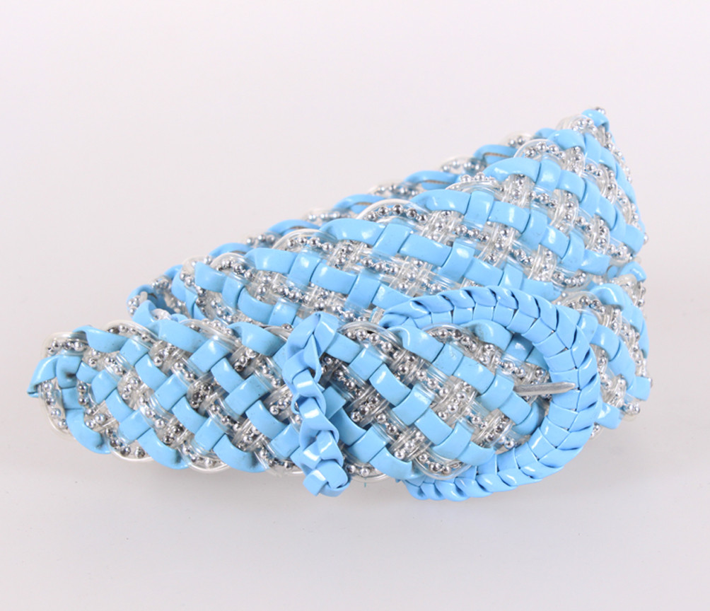 Жіночий ремінь зі штучної шкіри ZAM1388-121 блакитний, фото 1