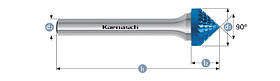 Борфреза КЅК (тип К) 10,0x5x6x53mm зенкер з вершиною 90°