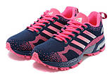 Жіночі бігові кросівки Adidas Marathon Navy Pink 36, фото 4