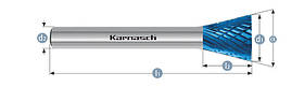 Борфреза перевернутий конус WKN(Тип N) 12,0x13x6x58mm