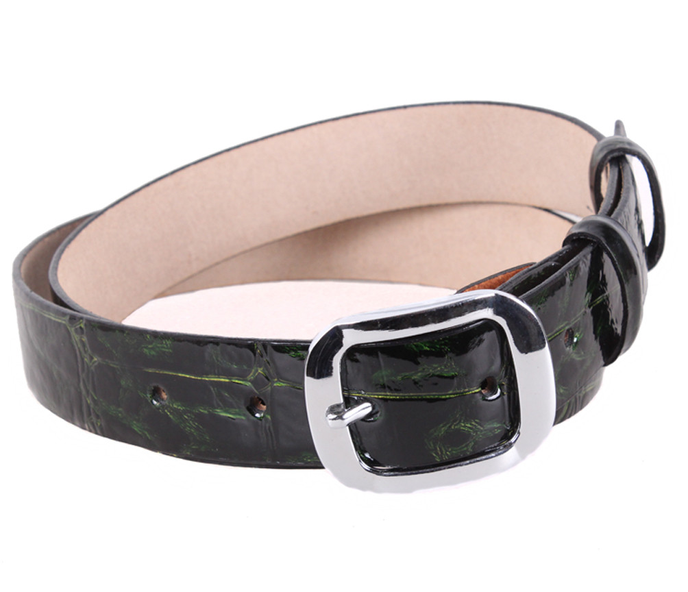 Жіночий ремінь з натуральної шкіри WAK1388-109 зелений, фото 1