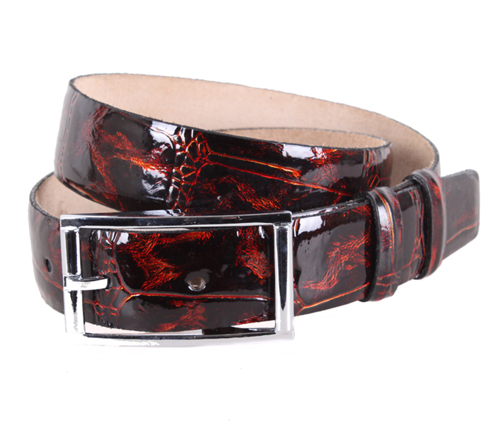 Жіночий ремінь з натуральної шкіри WAK1388-110 вишневий, фото 1