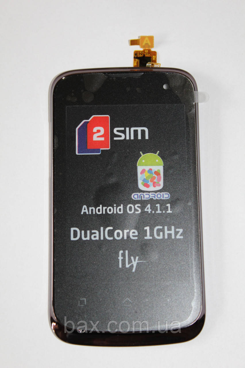 Fly IQ430 сенсор оригін. чорний + рамка