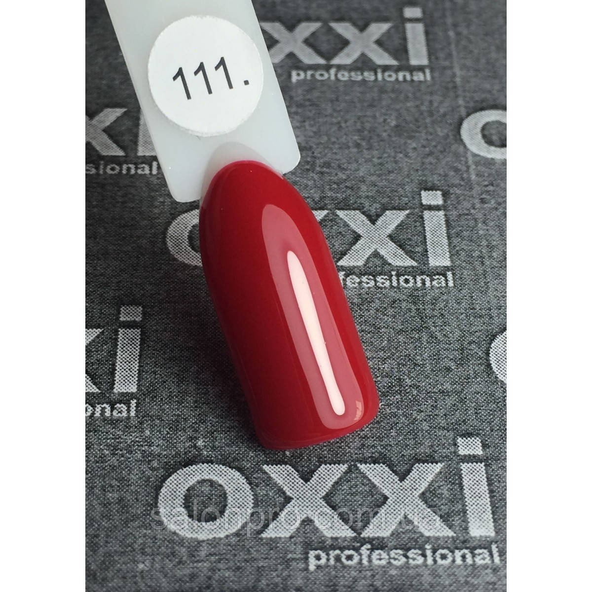 Гель-лак OXXI Professional №111 (темний червоний, емаль), 10 мл