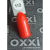 Гель-лак OXXI Professional № 112 (яскравий червоно-жовтогарячий, неоновий), 10 мл