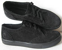 Кеди в стилі Timberland oxford жіночі Шкіра натуральна кросівки туфлі взуття