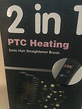 Гребінець для випрямлення волосся 2 in 1 PTC Heating з іонізатором, фото 5