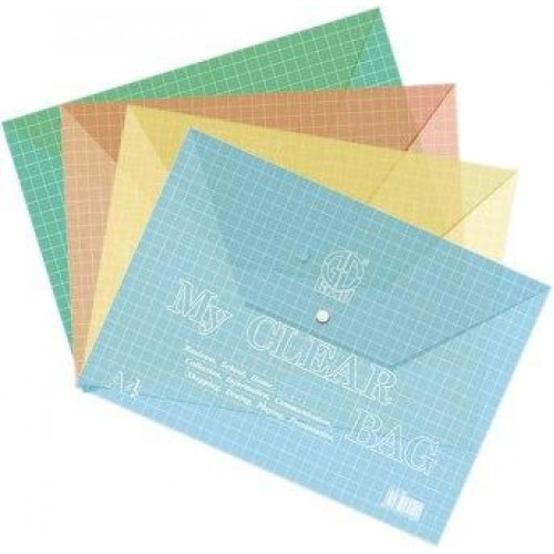 Папка-конверт А4 My CLEAR W209-180 у клітинку, фото 1