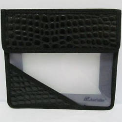 Папка тканинна на липучці А5 "Шкіра чорна"