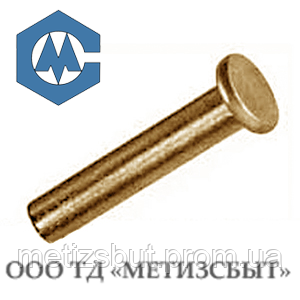 Заклепка ГОСТ 10303-80; DIN 7338; від Ø3-Ø12 Мідь, фото 2