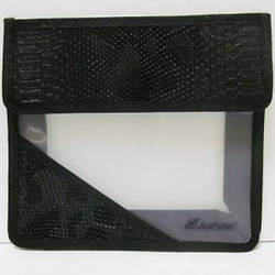 Папка для зошитів А4 прозора на липучці "Snake black"