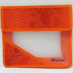 Папка для зошитів А4 прозора на липучці "Snake orange"