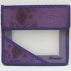 Папка для зошитів А4 прозора на липучці "Snake violet"