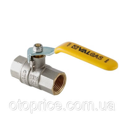 Кран кульовий газовий, сталева ручка, вн-в різь Valtec, фото 1