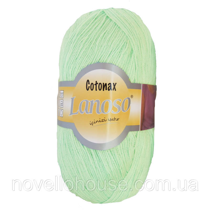 Lanoso COTONAX (Котонакс) № 919 м'ята (Пряжа бавовна з акрилом, нитки для в'язання)