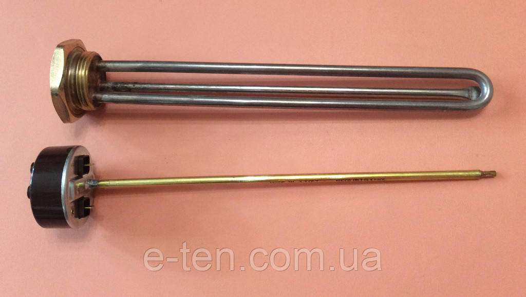 Тен прямий (нержавійка) 2000W / на різьбі 1 1/4" (Туреччина) з турецким терморегулятором RTR 20А