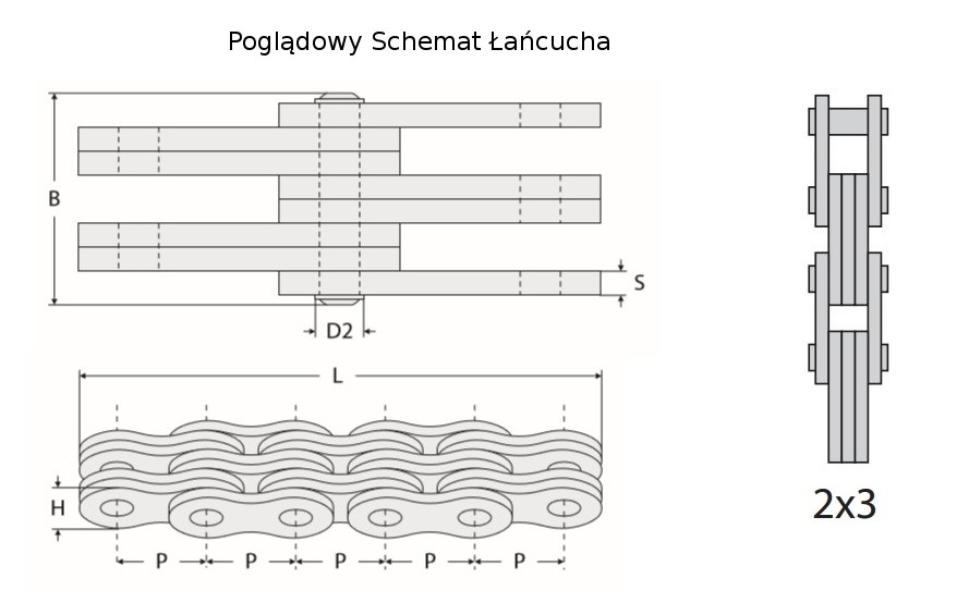Ланцюг 2x3 BL523