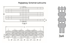 Ланцюг 3x4 BL834