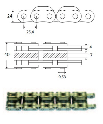 Ланцюг 3x4 BL834LKS