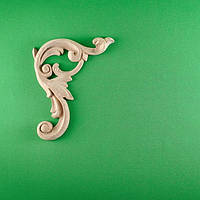 Дерев'яний різьблений декор для меблів. Декор кутовий/ Код ДУ1