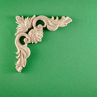 Дерев'яний різьблений декор для меблів/ Декор кутовий/ Код ДК2