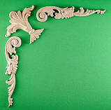 Дерев'яний різьблений декор для меблів/ Декор кутовий/ Код ДК3 А, фото 4