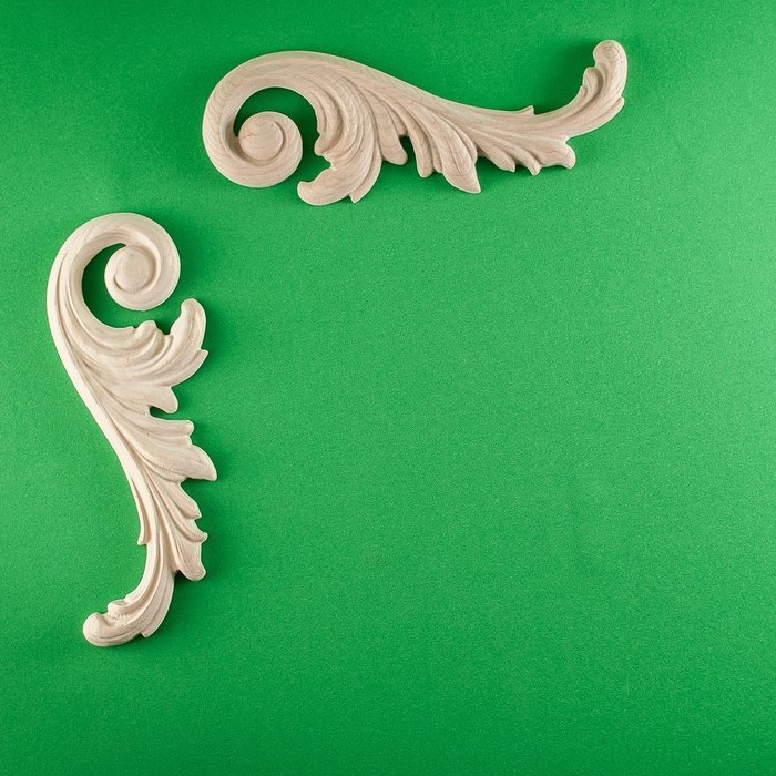 Дерев'яний різьблений декор для меблів/ Декор кутовий/ Код ДУ4, фото 1