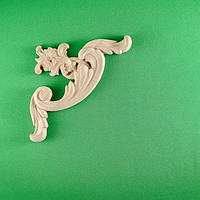 Дерев'яний різьблений декор для меблів/ Декор кутовий/ Код ДК6