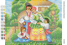 Схема для вишивки бісером "Сімейне щастя (част. вишгорода.)"