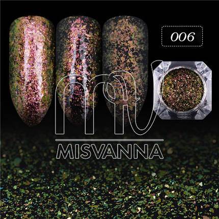 Дзеркальна втирка "Пластівці Юкі" Lilly Beaute, 0,2 г №6, фото 2