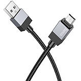 Дата кабель Hoco X110 Honorific USB to MicroUSB 2.4A (1m) Black, фото 5