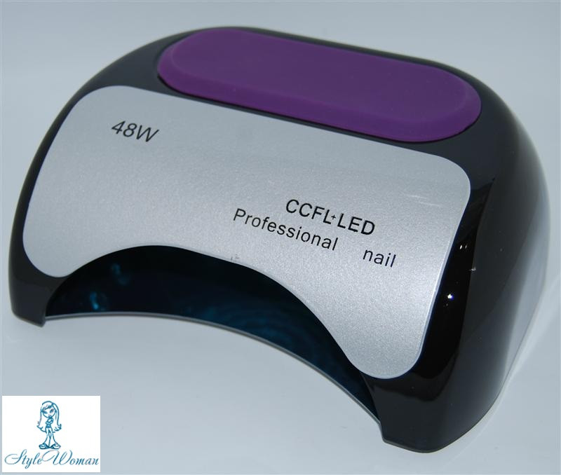 Лампа для сушіння нігтів professional led+ccfl light 48w чорна
