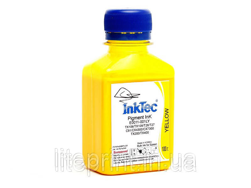 Чорнило для принтера Epson пігментне Inktec — E0011, Yellow, 100 г